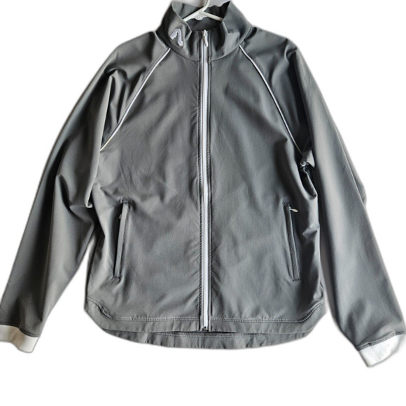 Flylow Performance Quick Dry Jacket (Men's XL) Gray Golf Logo Full Zip - Picture 2 of 12